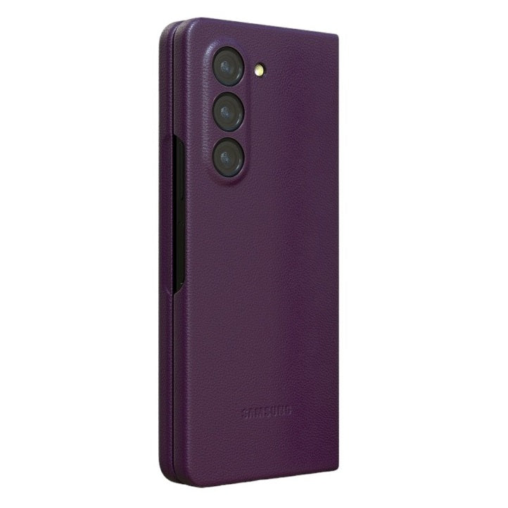 Samsung Galaxy Z Fold 5 Leather Case - Purple