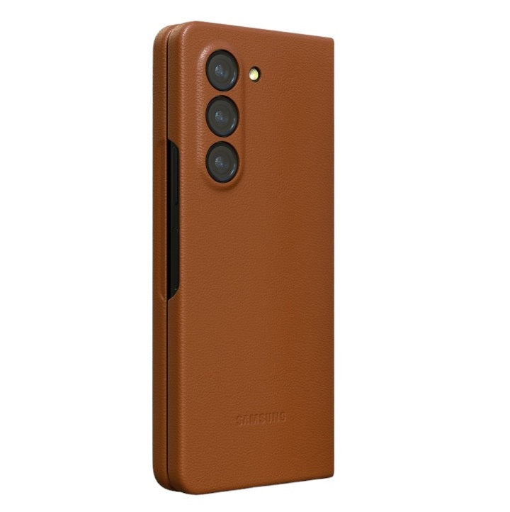 Samsung Galaxy Z Fold 5 Leather Case - Brown