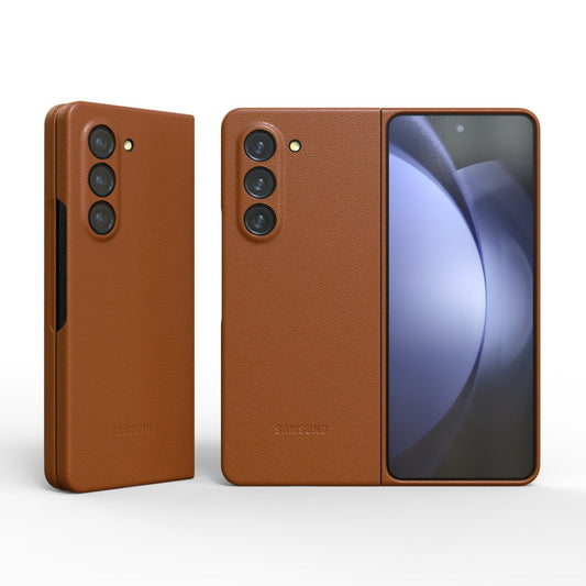 Samsung Galaxy Z Fold 5 Leather Case - Brown