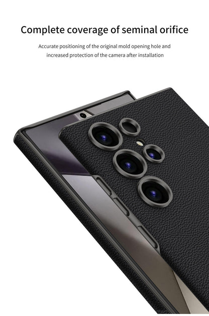 Samsung Galaxy S24 Ultra Super Slim GKK Leather Case With Camera Protection - Orange
