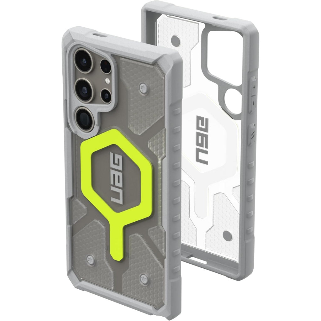 Samsung Galaxy S25 Ultra UAG Case, Pathfinder Clear Rugged Featherlight Shockproof Protective - Neon Green