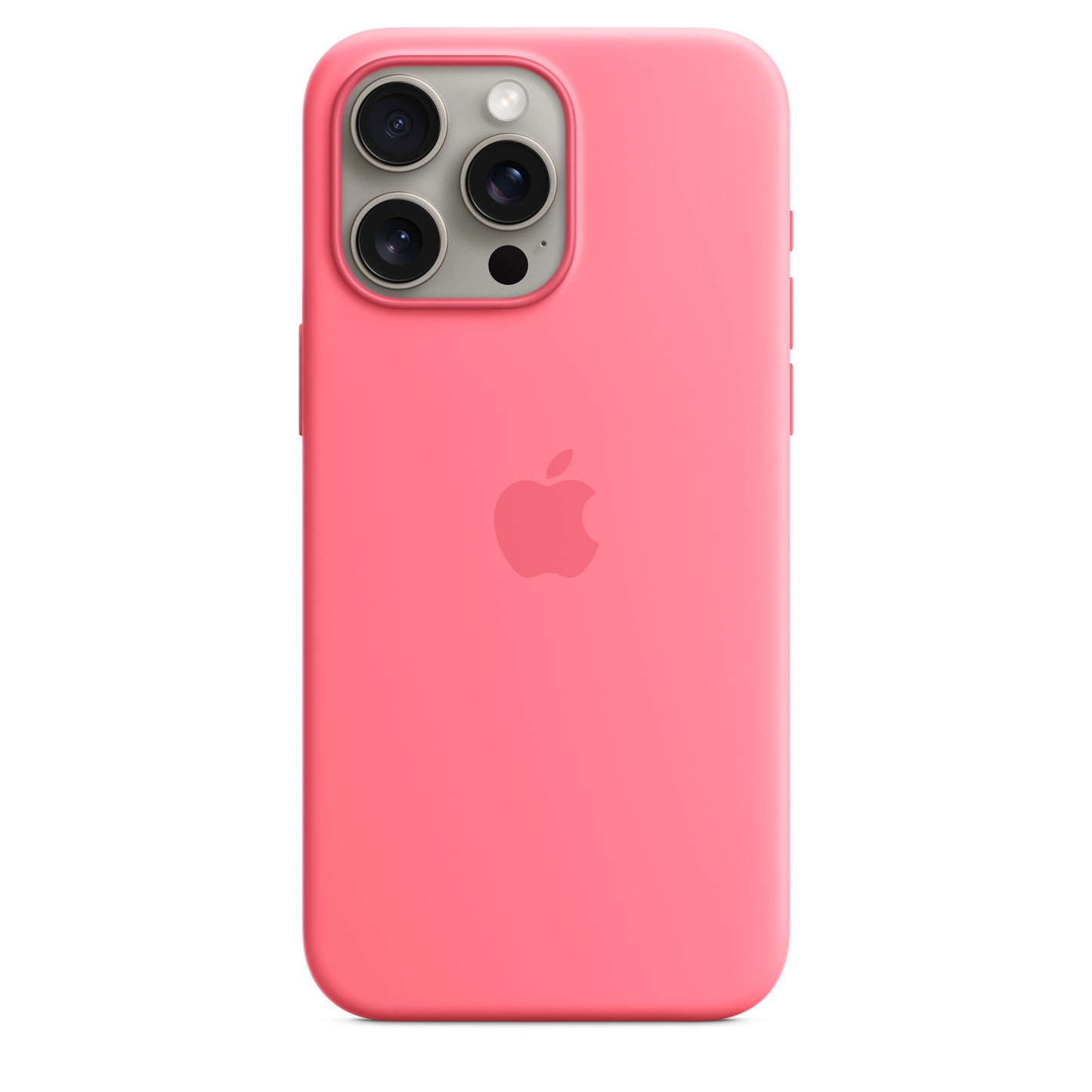 iPhone 15 Pro Max Original Silicone Case With Magsafe (IC Animation Working) - Pink