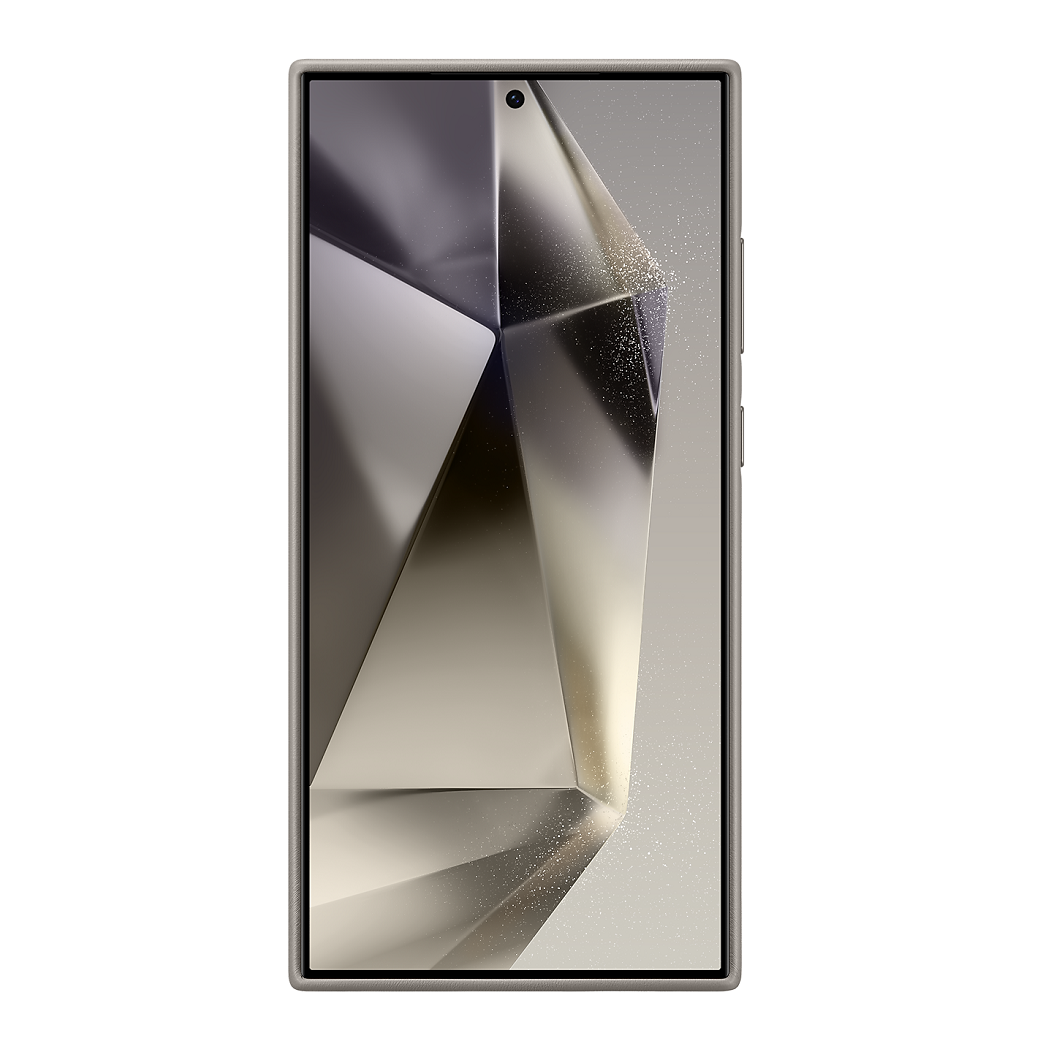 Samsung Galaxy S23 Ultra Leather Case With Logo - Titanium