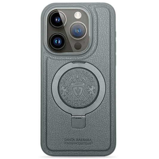 iPhone 16 Pro Max Primo Series Genuine Santa Barbara Leather Case - Grey