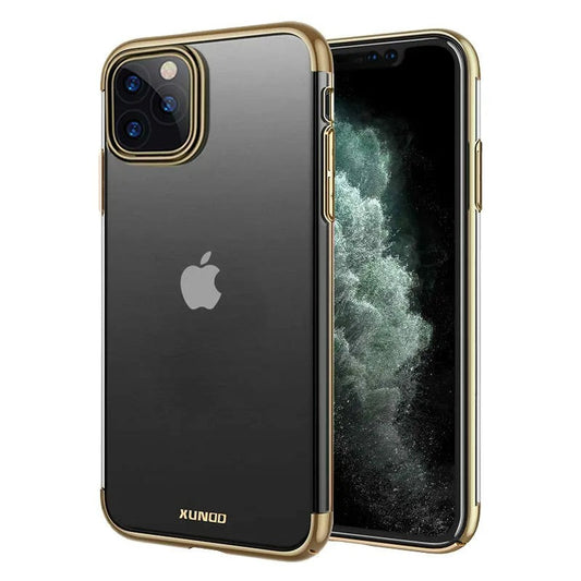 iPhone 15 XUNDD Jazz 2 Series Luxurious Electroplated Shockproof Clear Case-Gold