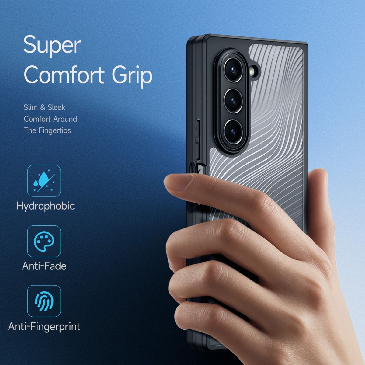 Samsung Galaxy Z Fold6 DUX DUCIS AIMO Series Anti Fingerprint Matte Finish Clear Case