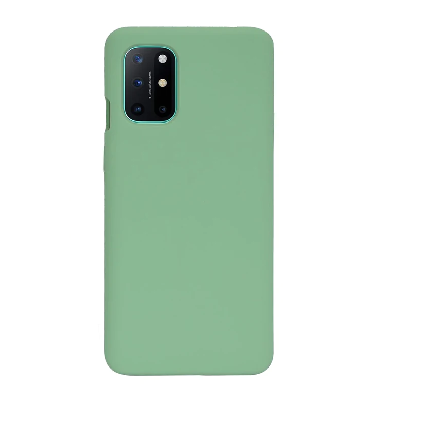 OnePlus 8T Silicon Case Liquid Silicon Inner Fabric with Logo