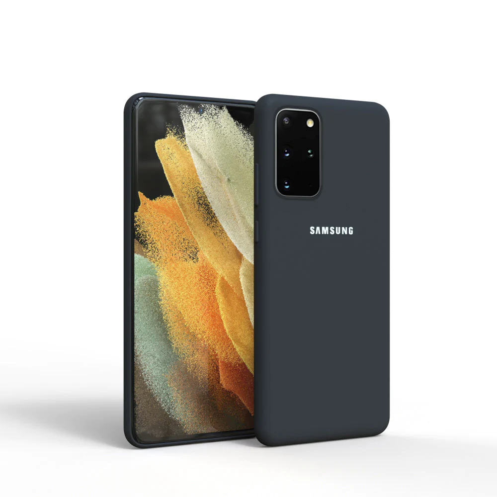 Samsung Galaxy S20 Plus Silicon Case Liquid Silicon Inner Fabric with Logo