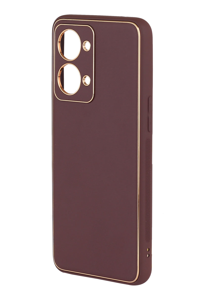 OnePlus Nord 2T Luxurious Leather Case With Gold Plated with Logo