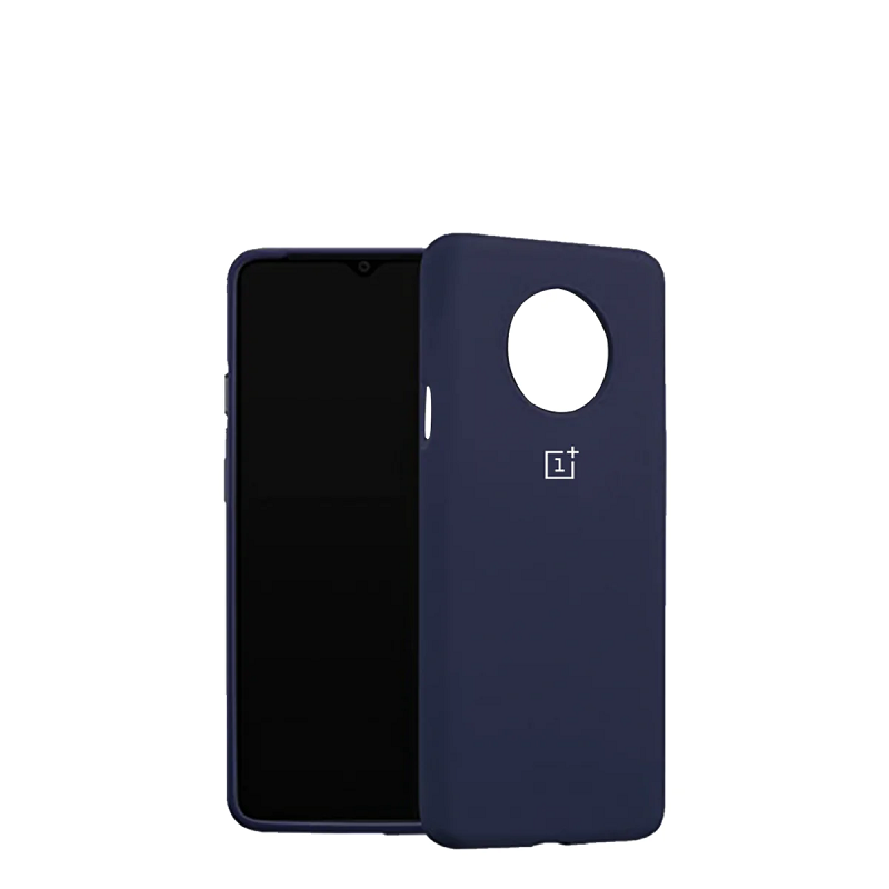 OnePlus 7T Silicon Case Liquid Silicon Inner Fabric with Logo