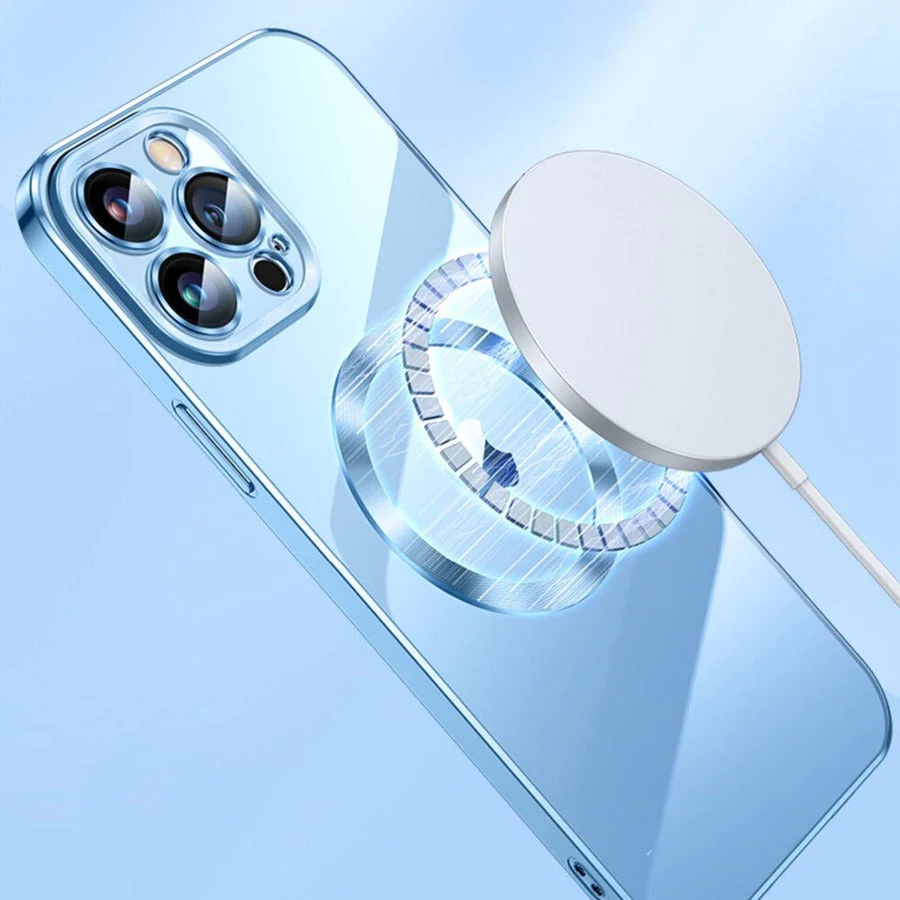 iPhone 14 Pro Transparent Electroplating MagSafe Case with Camera Protection