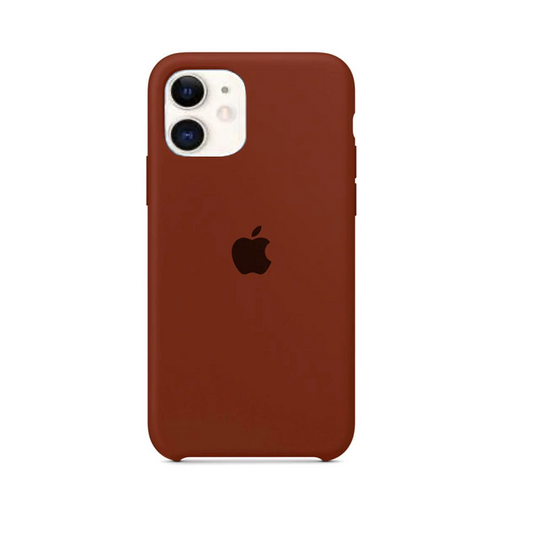 iPhone 12 Mini Original Liquid Silicon Case with Logo - Brown