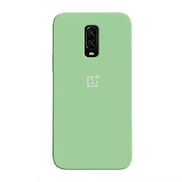 OnePlus 6T Silicon Case Liquid Silicon Inner Fabric with Logo
