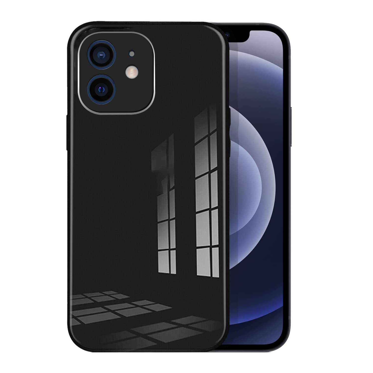 iPhone 12 Glass Case with Logo and Camera Protection