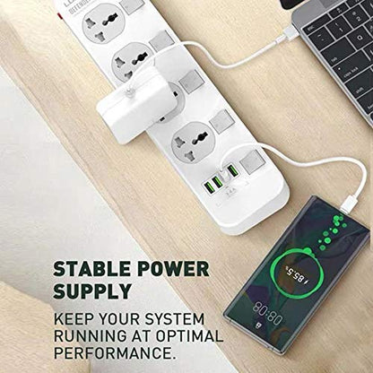 LDNIO Defender Series 2500W 4 Sockets with Independent Switch 3.4A 4 USB Port Multifunction Power Surge Protector