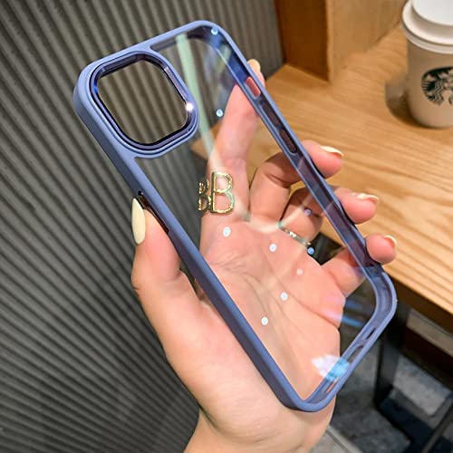 iPhone 14 Pro Ultra Slim Crystal Clear Hybrid Metal Circel Anti Yellow Case