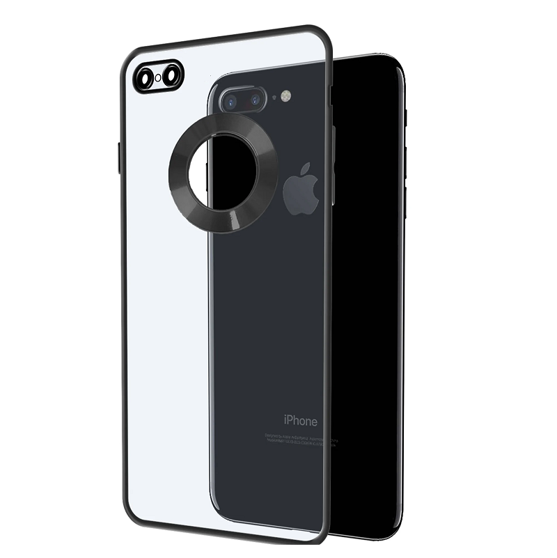 iPhone 6 / 6s Transparent Electroplating Case with Camera Protection - Black