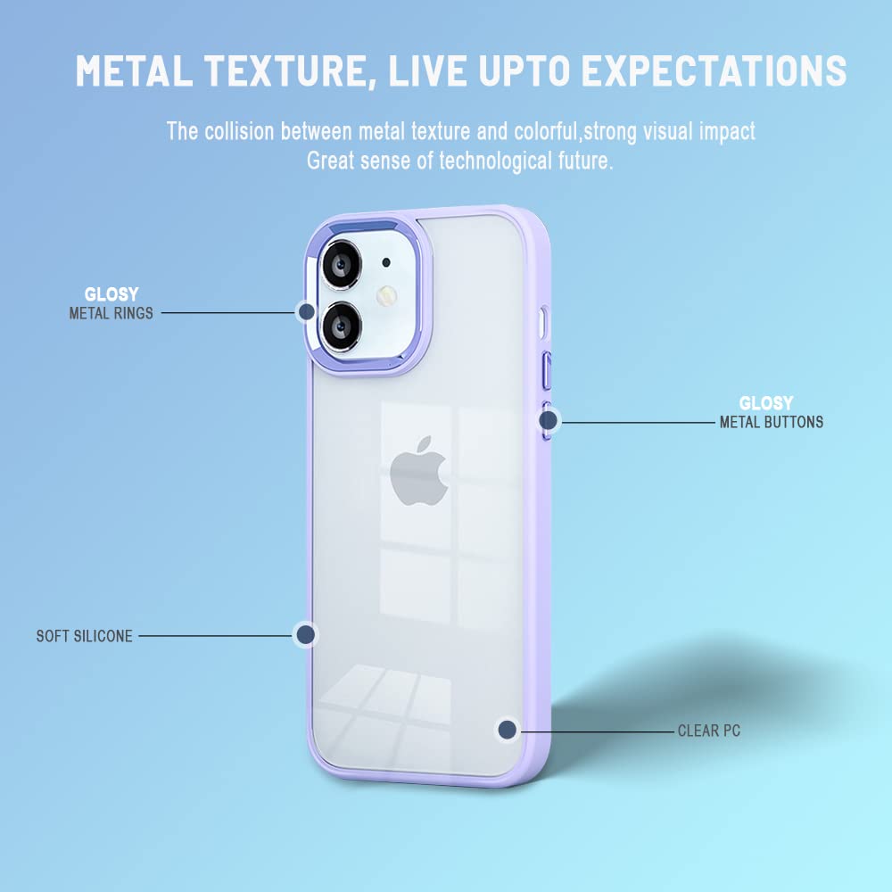 iPhone 12 Mini Transparent Bumper Clear Case with Camera Protection