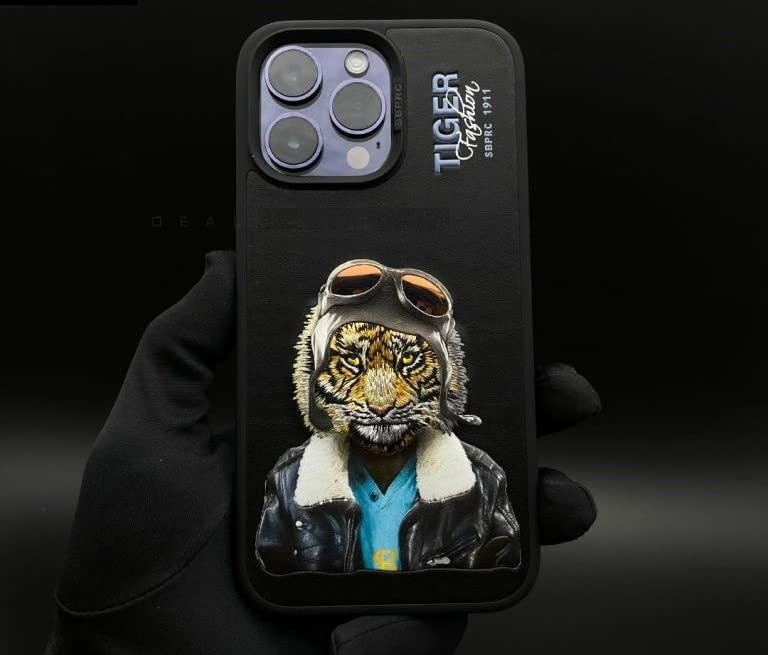 iPhone 14 Pro Max Santa Barbara Polo Club Fashion Tiger Leather Case