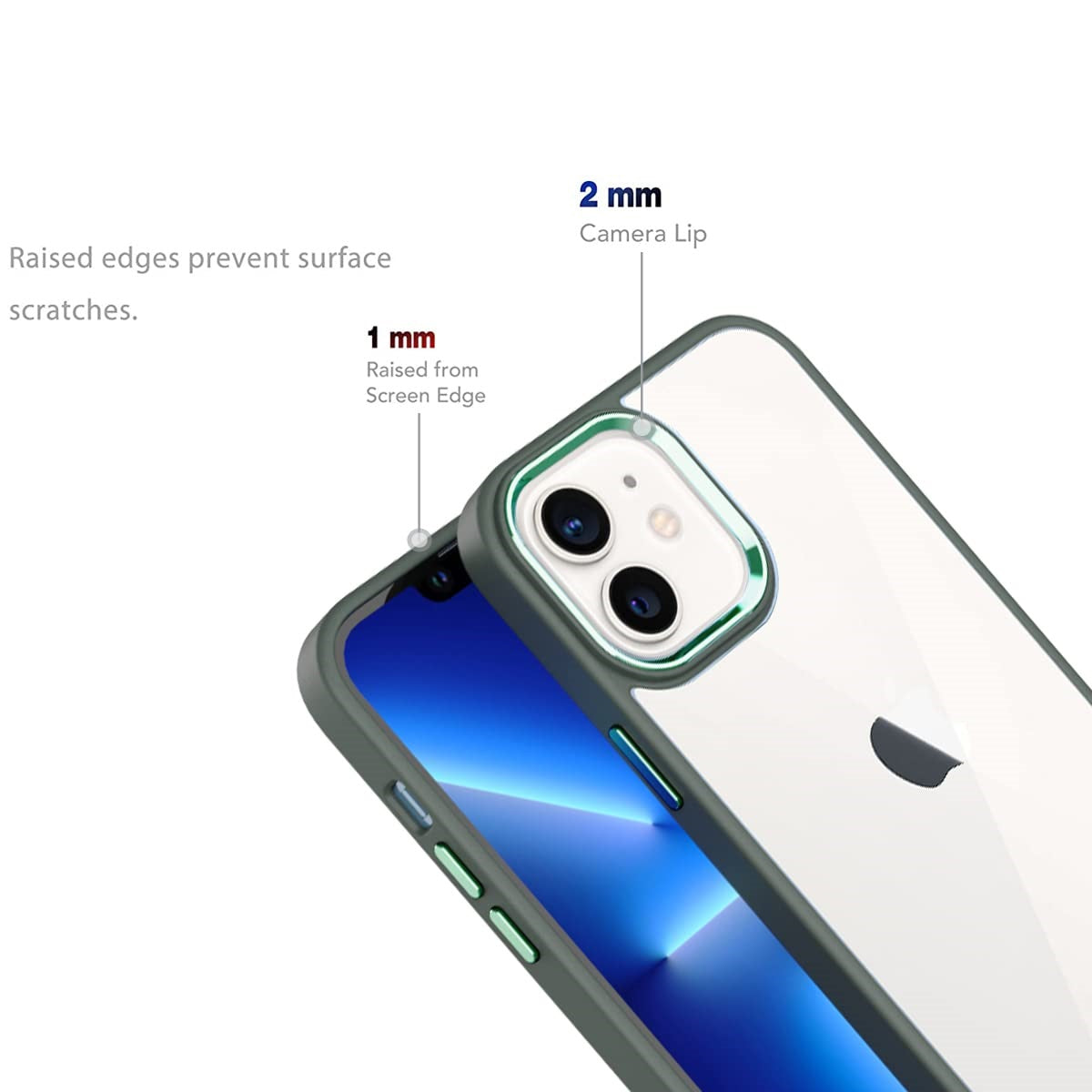 iPhone 11 Transparent Bumper Clear Case with Camera Protection
