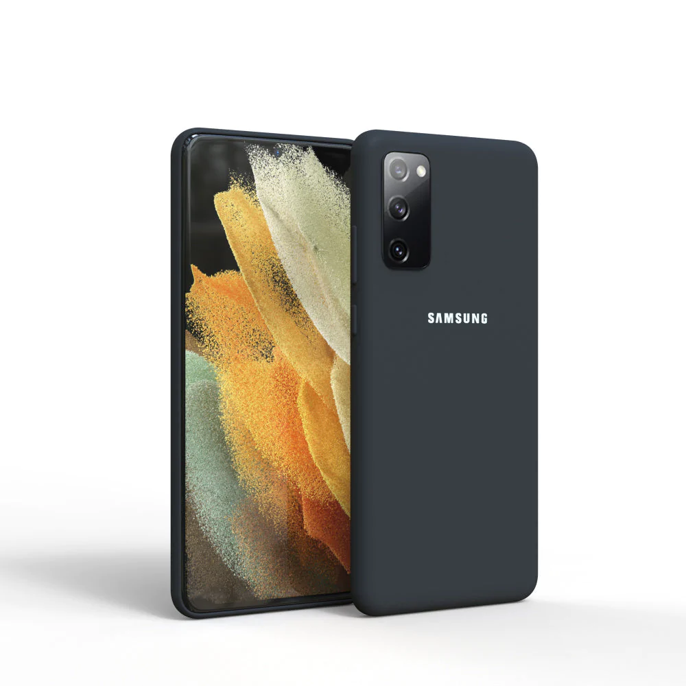 Samsung Galaxy S20 FE Silicon Case Liquid Silicon Inner Fabric with Logo