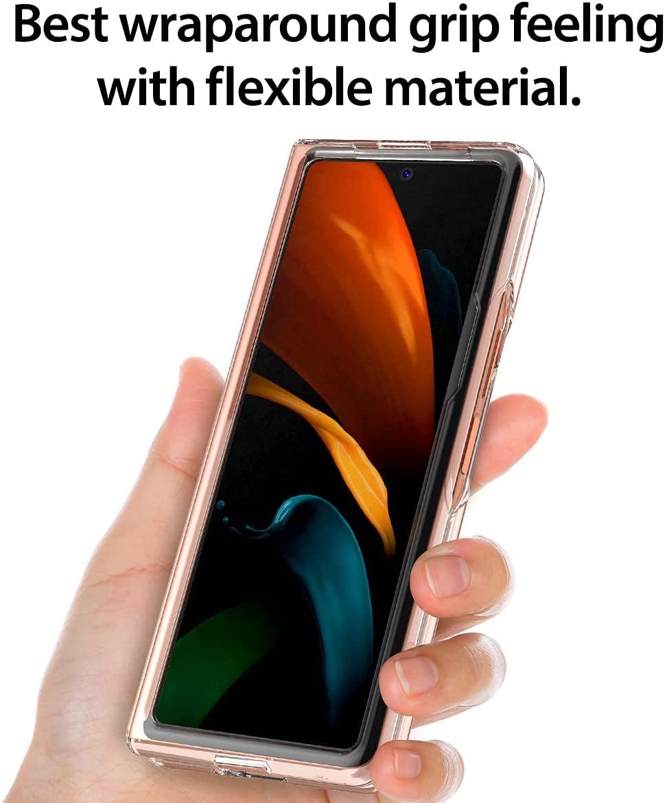 Samsung Galaxy Z Fold 2 Transparent Case with Bumper Camera Protection - Transparent