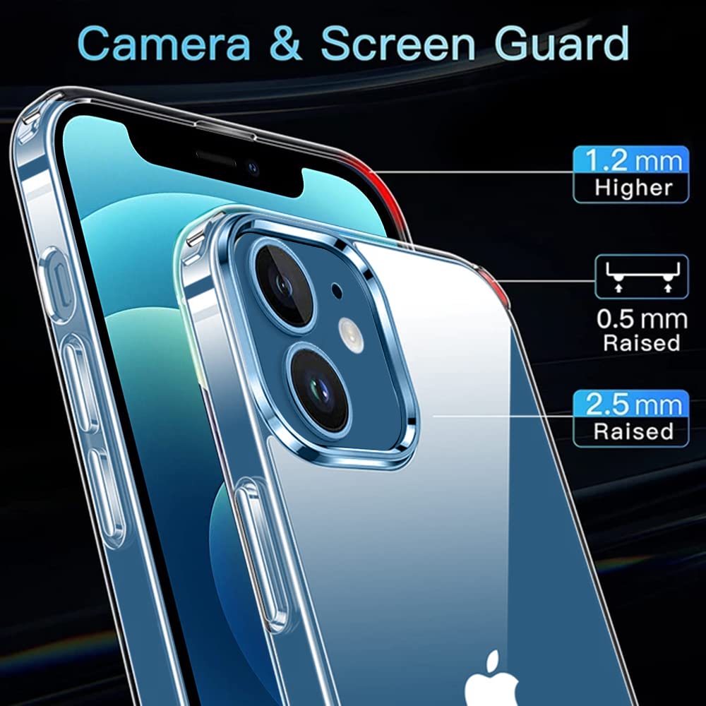iPhone 12 Transparent Case with Bump Camera Protection - Transparent