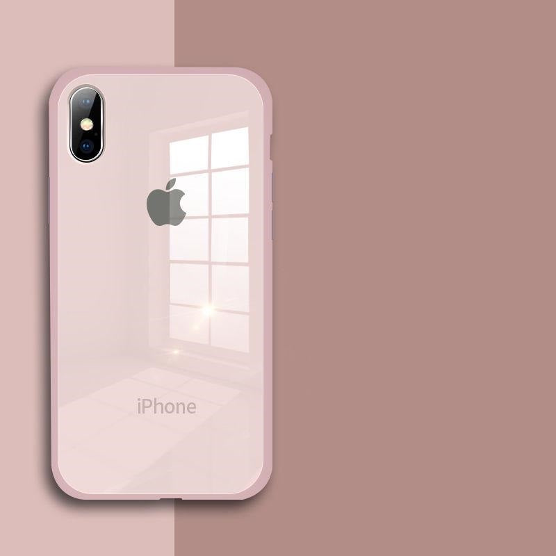 iPhone X/Xs Glass Case with Logo and Camera Protection