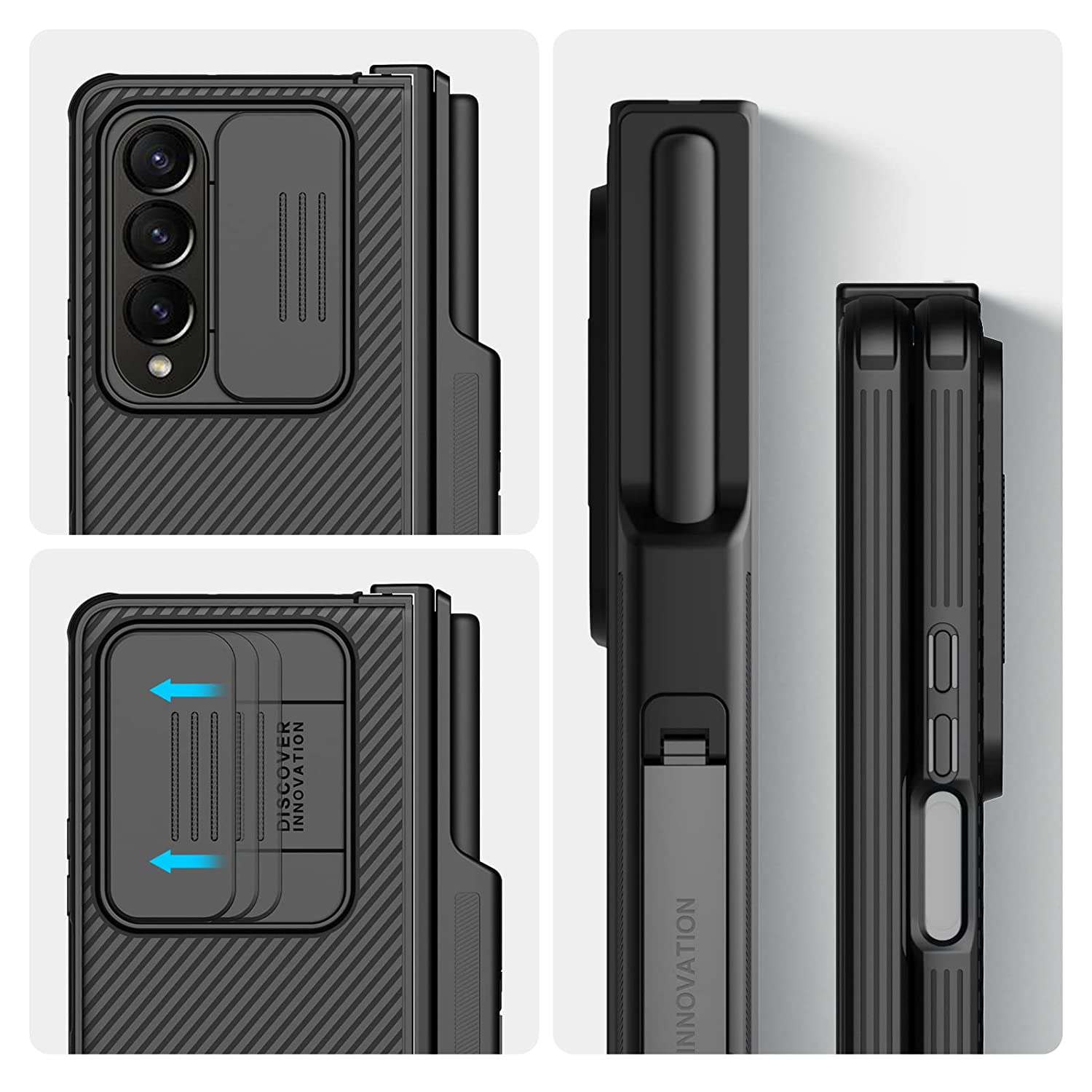 Samsung Galaxy Z Fold 4 Camshield Pro Case S Pen Holder With Camera Protection