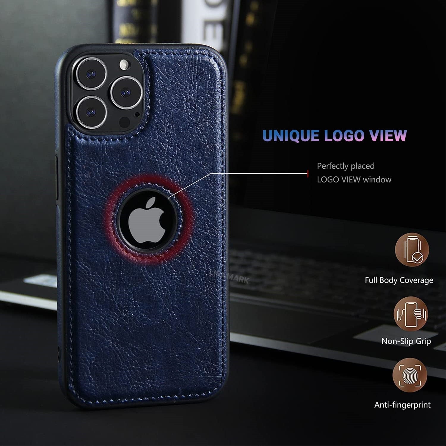 iPhone 14 Pro Max Original PU Leather Case Classic Luxury Elegant with Logo Cut