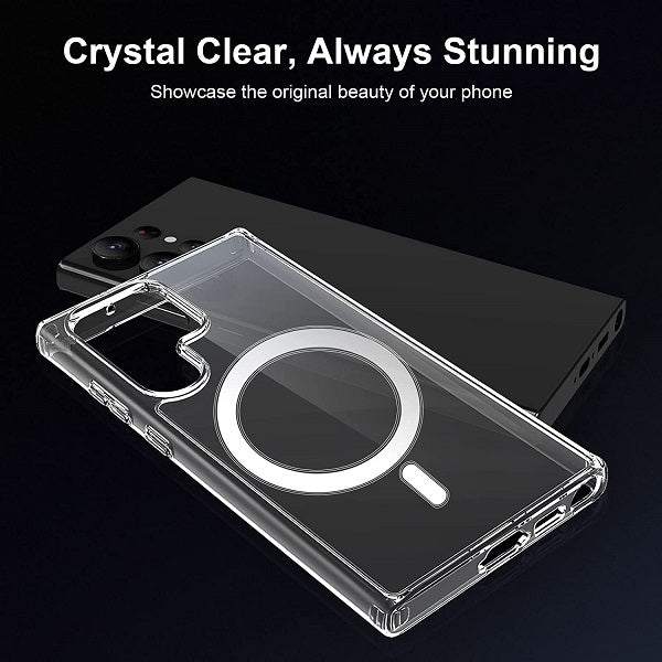 Samsung Galaxy S22 Ultra Hybrid Magnetic Protective Clear Case - Transparent