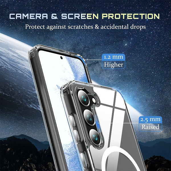 Samsung Galaxy S23 Plus Hybrid Magnetic Protective Clear Case - Transparent