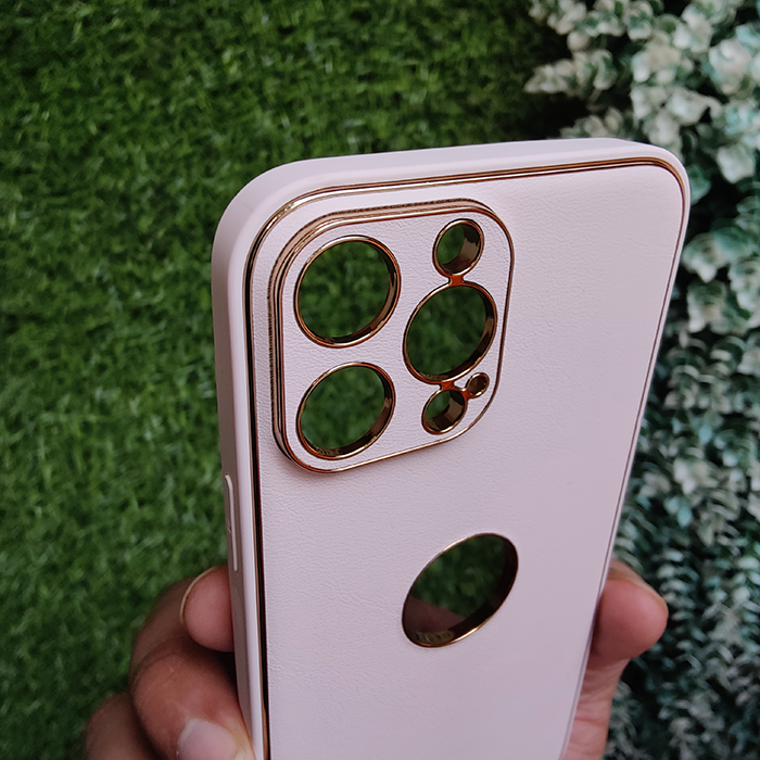 iPhone 11 Pro Max Original Leather Case with Gold Plated Logo Cut