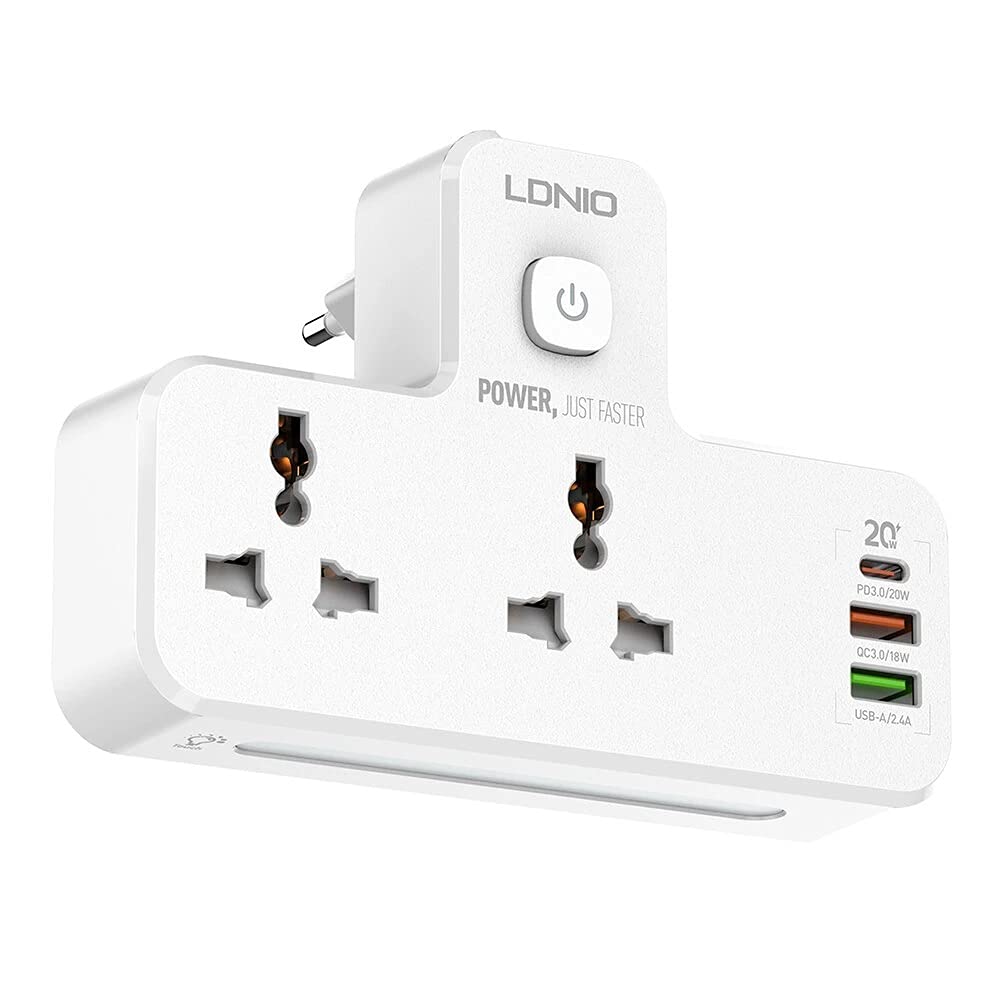 LDNIO 20W 3-Port USB Charger Extension