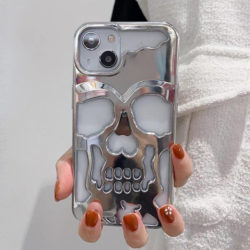 iPhone 14 Hollow Skull Design Case