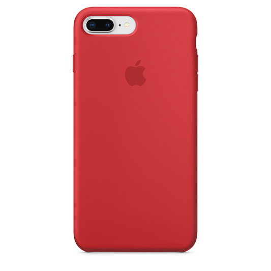 iPhone 7 Plus/8 Plus Original Liquid Silicon Case with Logo - Red