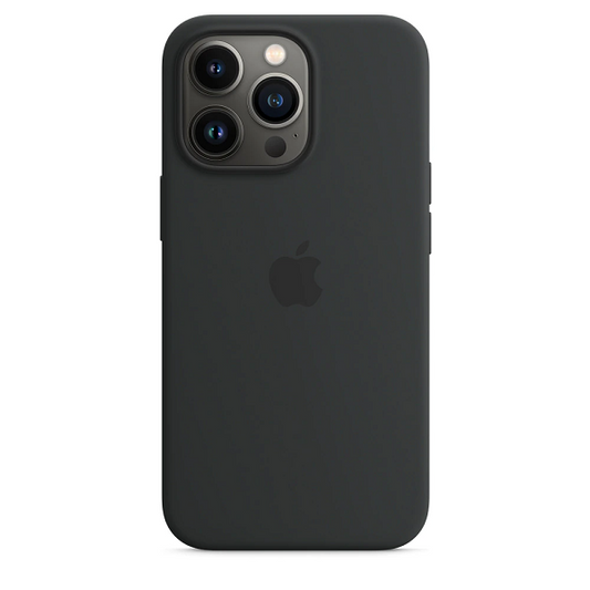 iPhone 14 Pro Max Original Liquid Silicon Case with Logo - Midnight Black