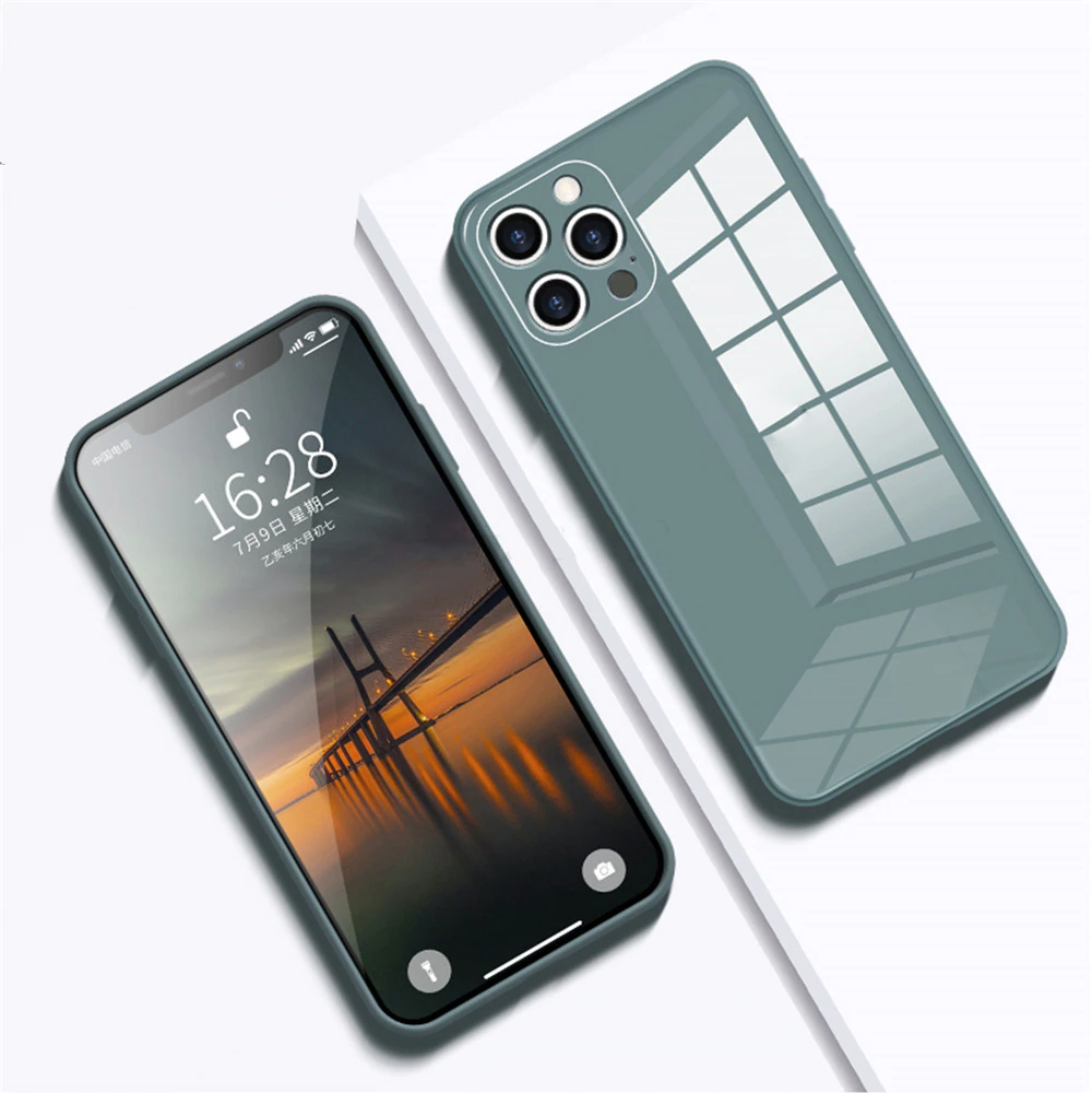 iPhone 14 Pro Max Glass Case with Logo and Camera Protection