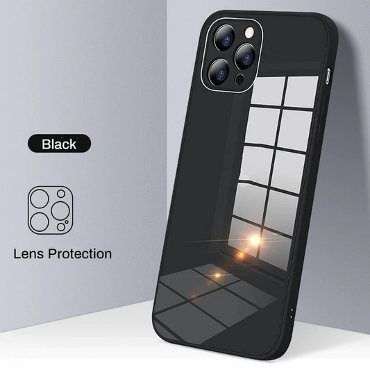 iPhone 13 Pro Glass Case with Logo and Camera Protection Toughened Glass 