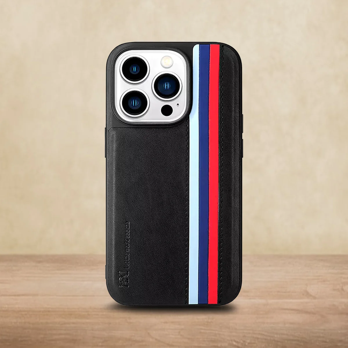 iPhone 14 Pro Max HBD Tri Stripes Leather Case
