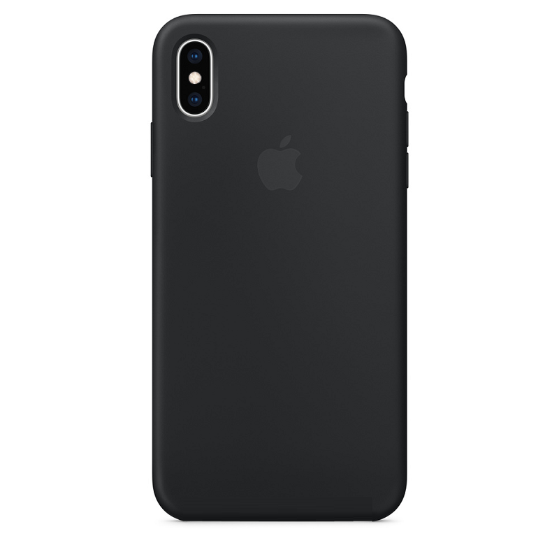 iPhone Xs Max Original Liquid Silicon Case with Logo - Black