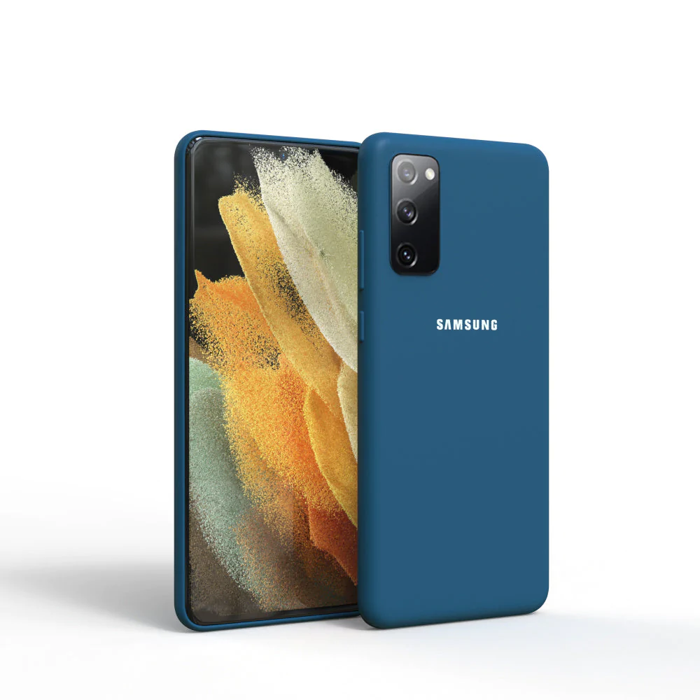 Samsung Galaxy S20 FE Silicon Case Liquid Silicon Inner Fabric with Logo