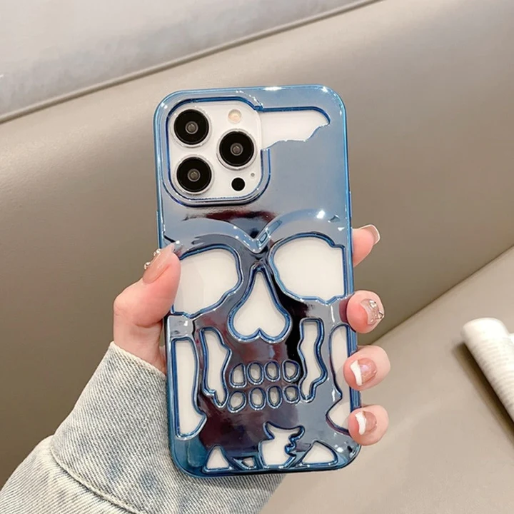 iPhone 14 Pro Hollow Skull Design Case