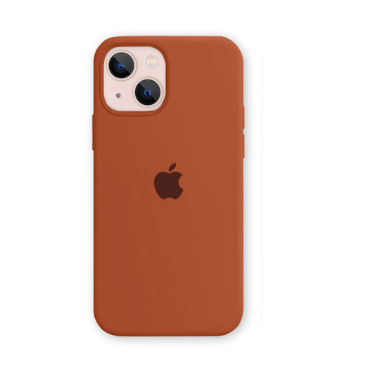 iPhone 13 Mini Original Liquid Silicon Case with Logo - Brown