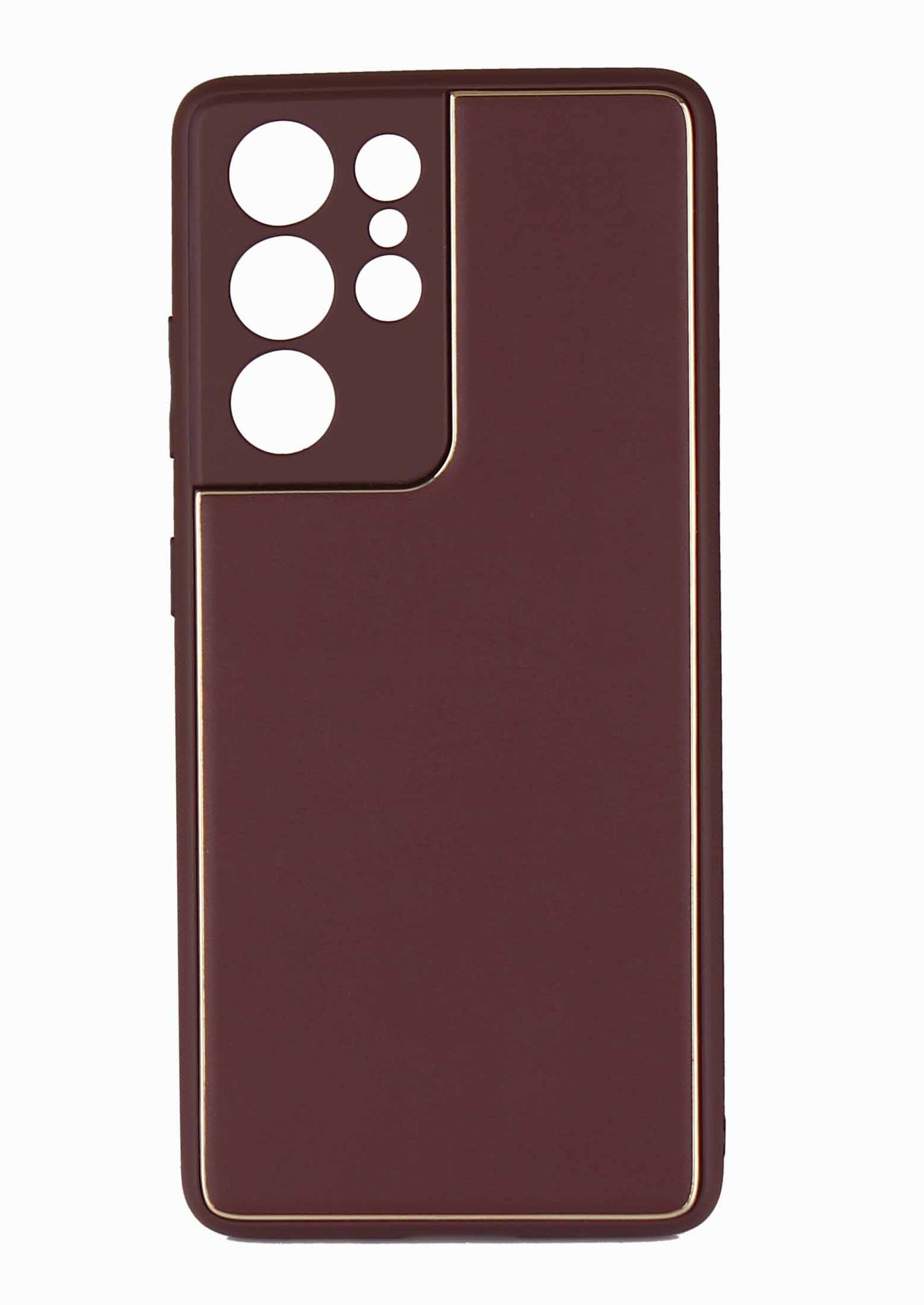 Samsung Galaxy S22 Ultra Luxurious Leather Case With Gold Plated with Logo