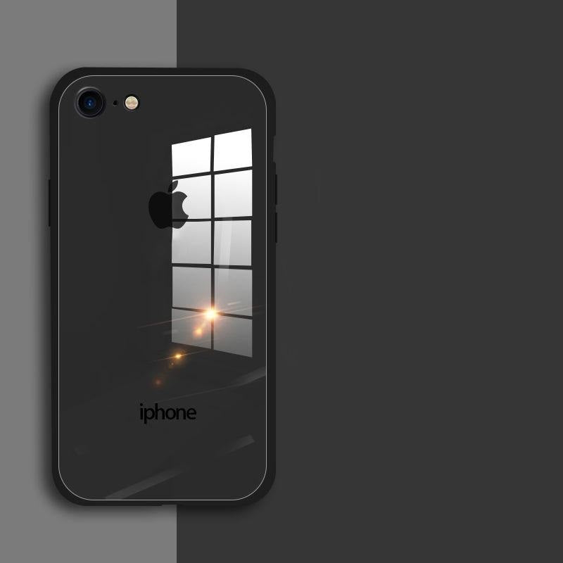 iPhone 7/8 Glass Case with Logo and Camera Protection
