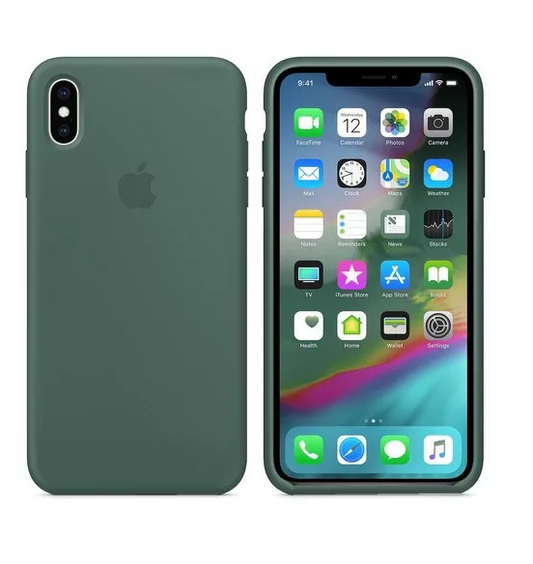 iPhone Xs Max Original Liquid Silicon Case with Logo -Green