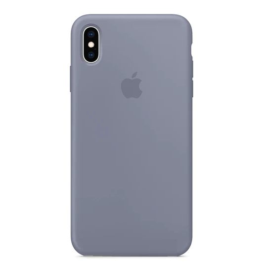 iPhone Xs Max Original Liquid Silicon Case with Logo - Grey