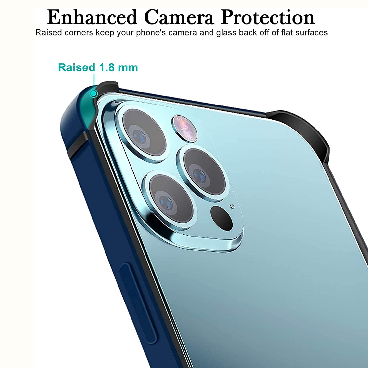 iPhone 14 Pro Bumper (Not a Case) Raised Bezels for Lens Protection.
