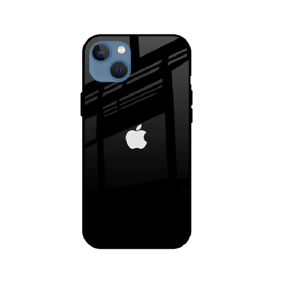 iPhone 14 Glass Case with Logo and Camera Protection Toughened Glass Case
